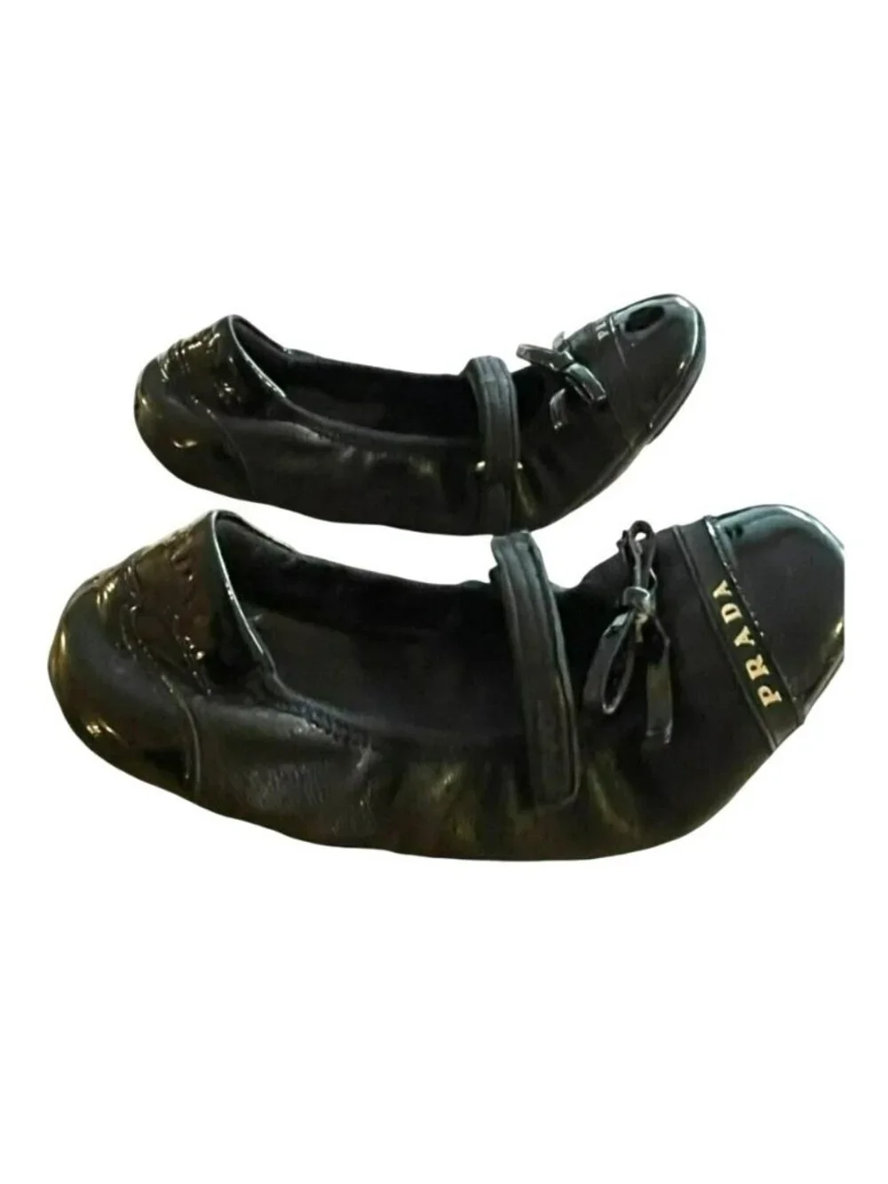 Prada Toddler Girls Leather Ballet Flat Shoes Size 11.5